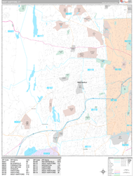 West Hartford Wall Map Premium Style 2024